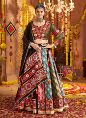 Black Multi Embroidered Chaniya Choli