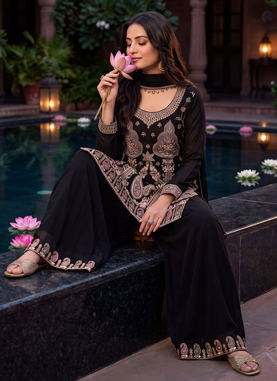 Buy Black Palazzo Suit In Canada