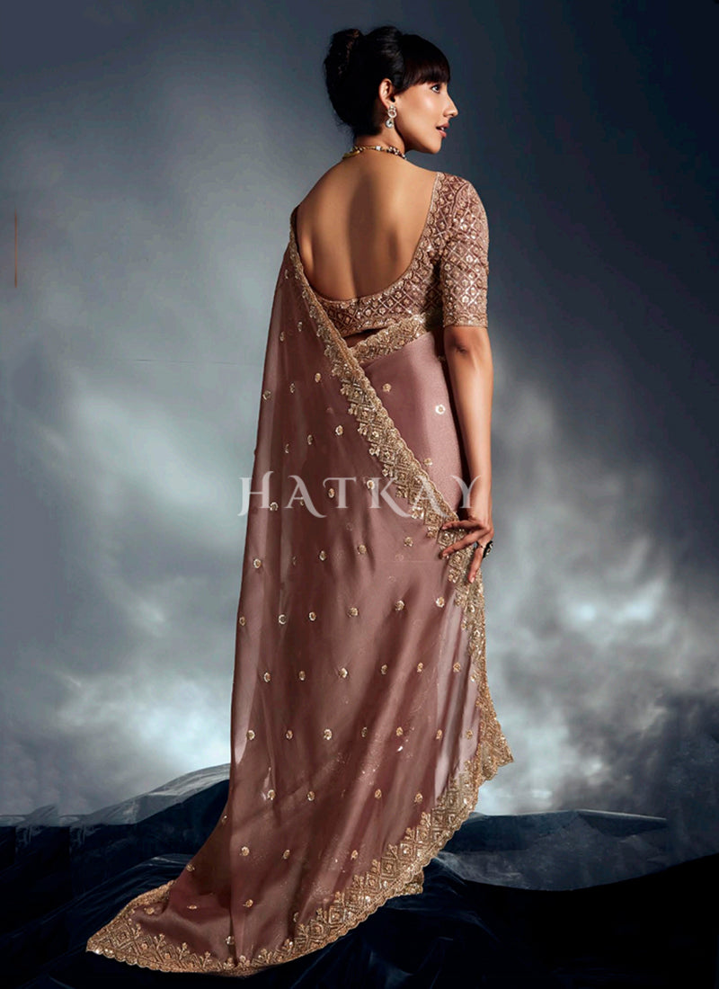 Buy Rose Pink Traditional Saree