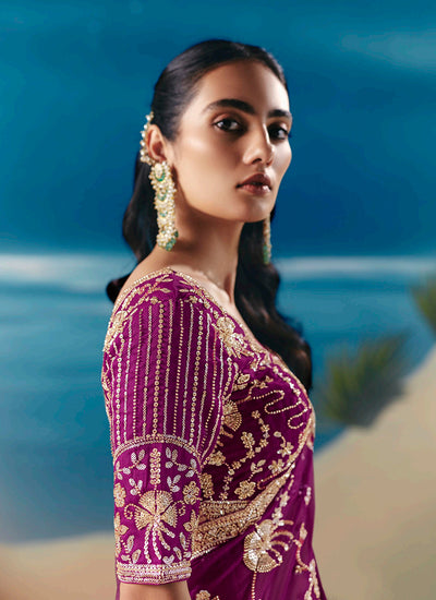 Shop Purple Sari Online