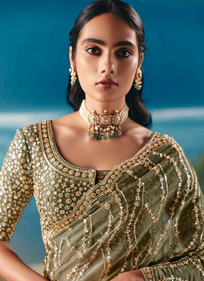 Shop Green Traditional Saree