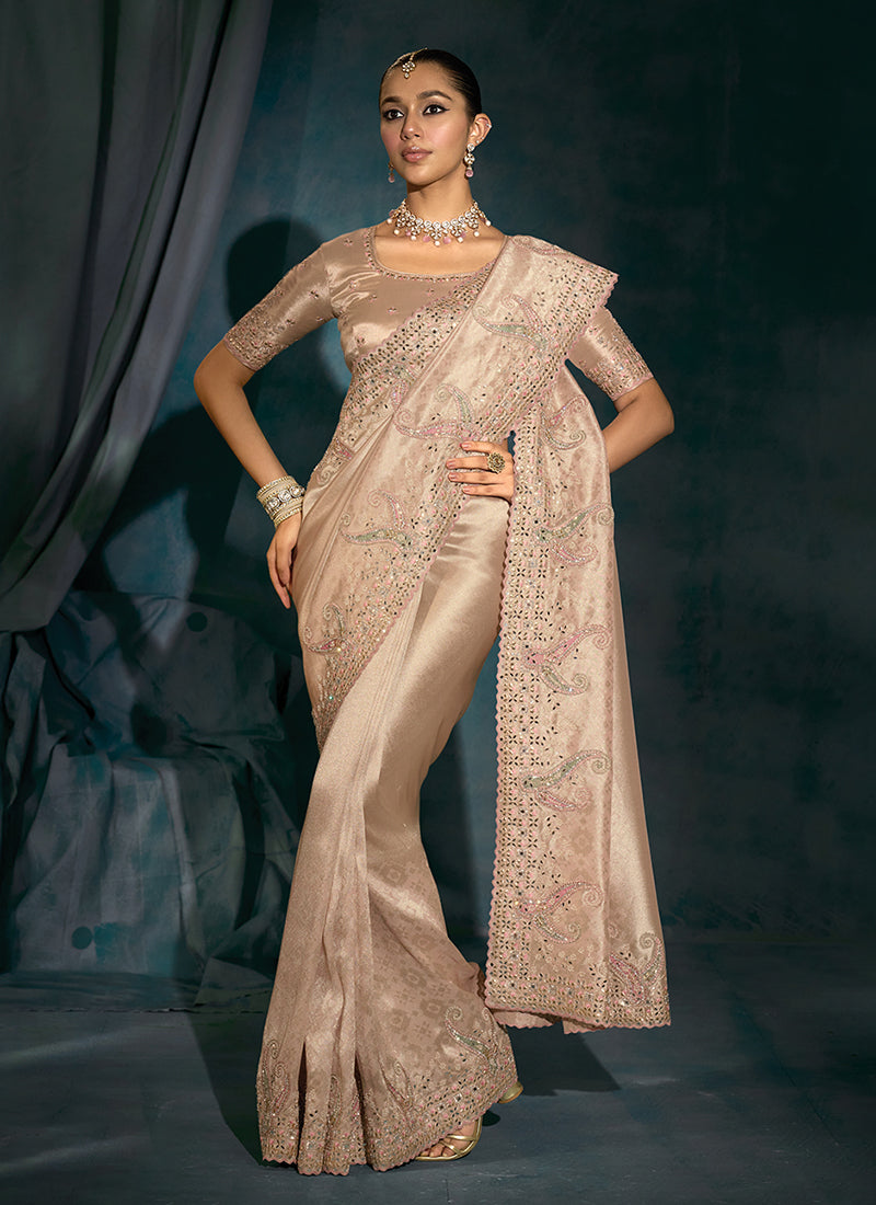 Peach Silk Sarees Online In Germany
