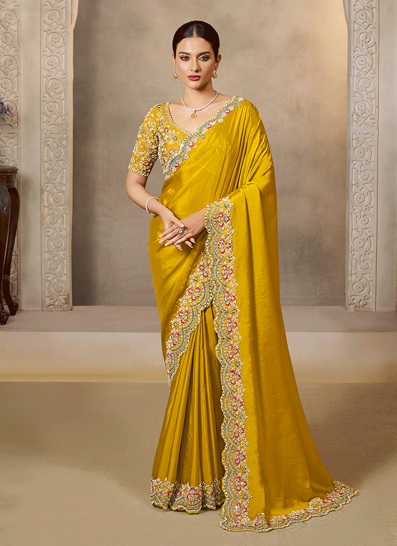 Buy Yellow Saree Online