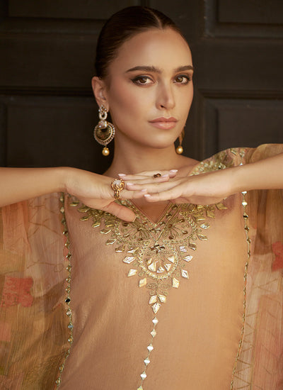 Peach Gharara Sets for Women