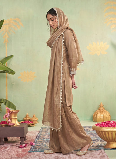 Buy Brown Gharara Suit In Canada