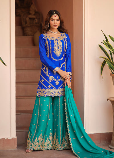 Buy Gharara Style Suit In UK