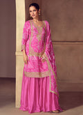 Fuchsia Pink Gharara Suit