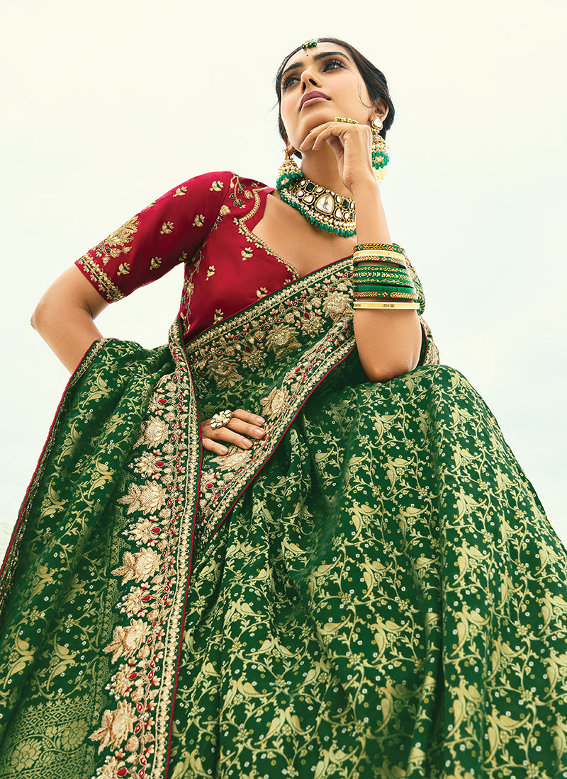 Buy Green Bollywood Sari