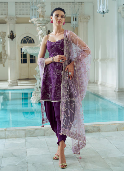 Buy Orchid Violet Punjabi Suit In Australia