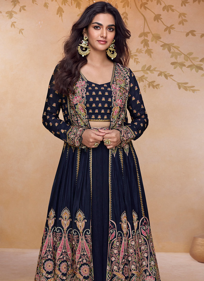 Buy Exclusive Blue Jacket Lehenga Sets for Women