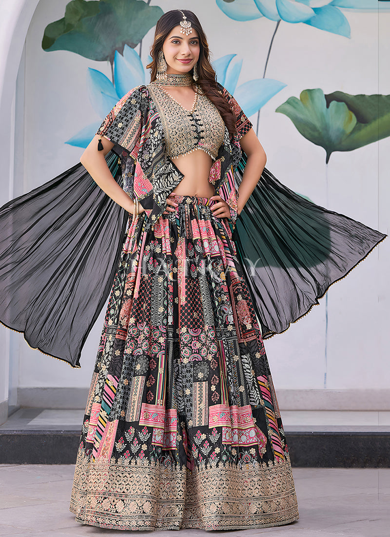 Buy Black Lahenda Choli In USA