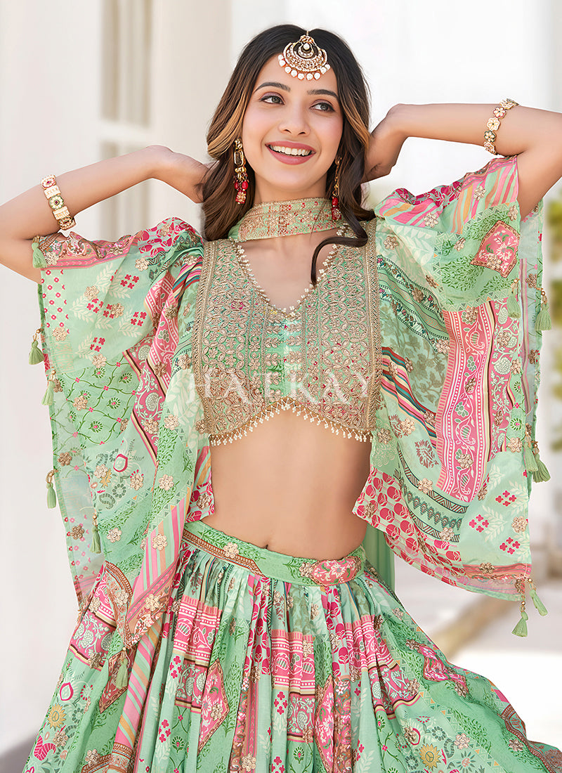 Shop Green Womens Lehenga Cholis
