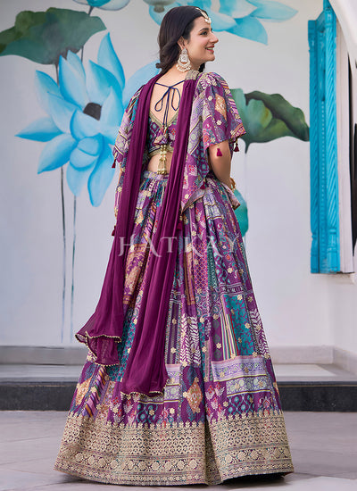 Buy Purple Lehenga Cholis