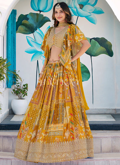 Shop Yellow Lehengas For Weddings