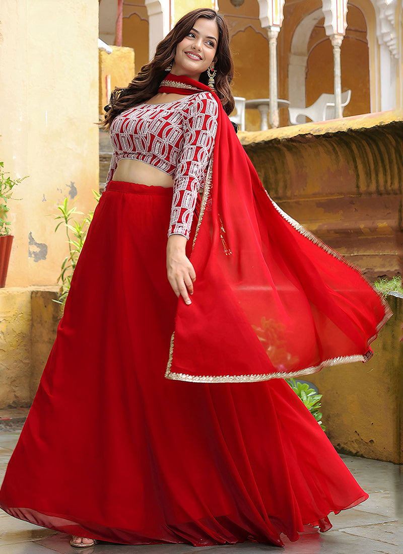 Red Lengha Choli Online