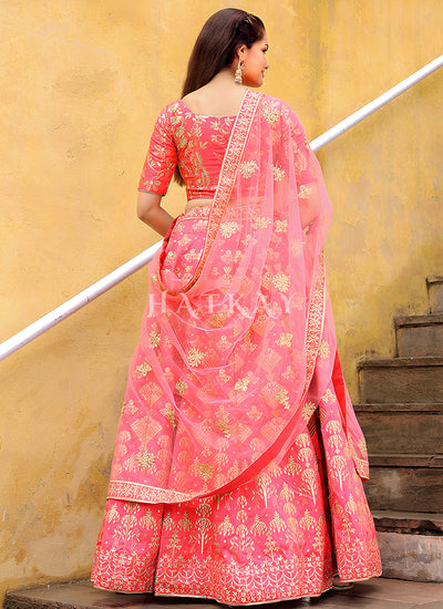 Buy Peach Lenghas For Weddings