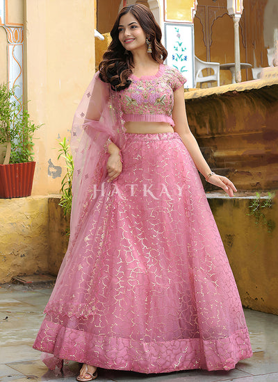 Buy Latest Pink Lengha Cholis Online