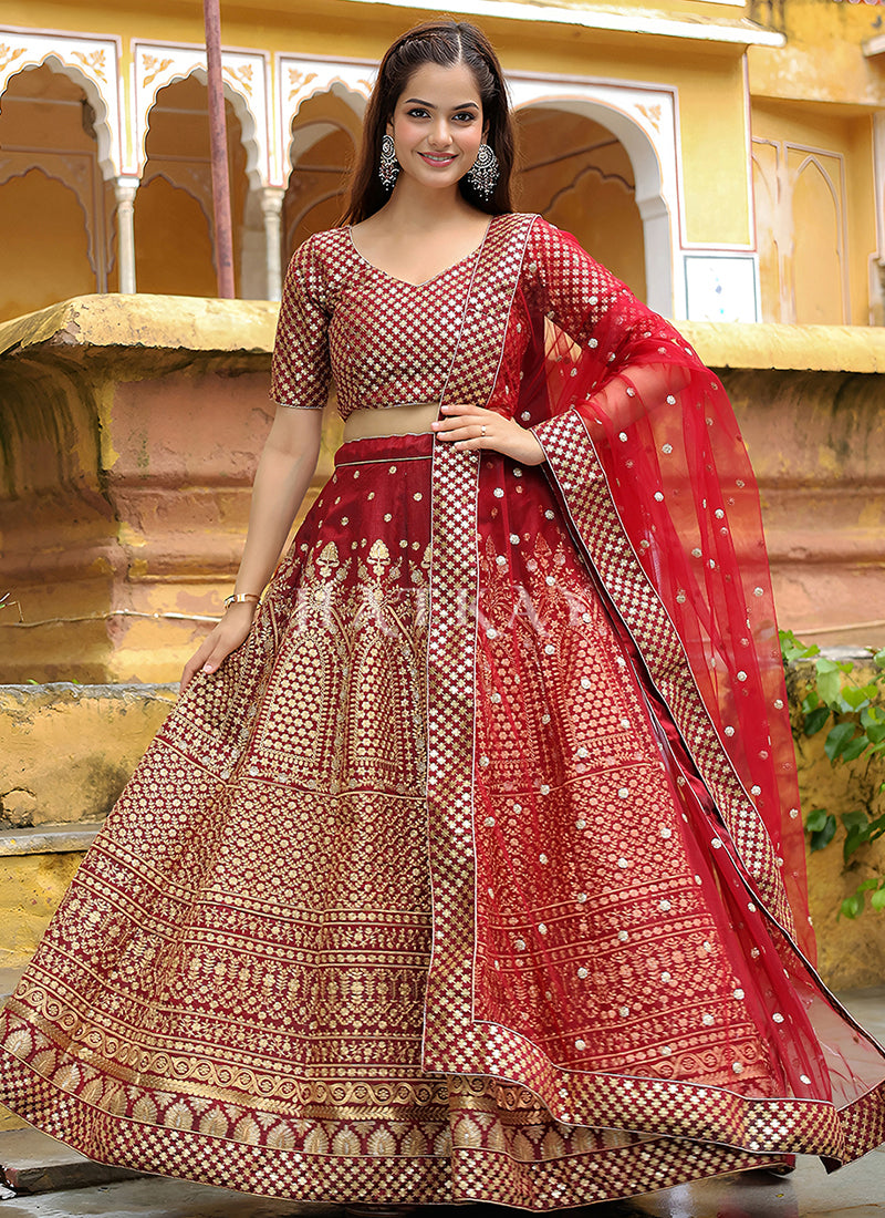 Buy Bridal Red Bridal Lehenga Online