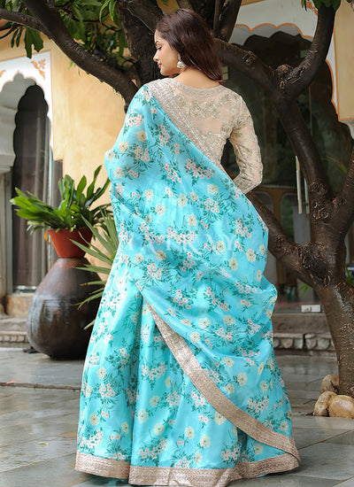 Buy Sky Blue Lengha In USA