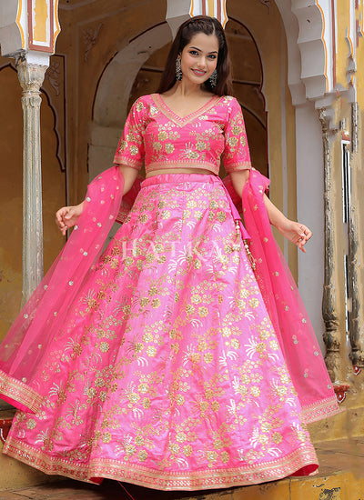 Pink Designer Wedding Lehenga Choli