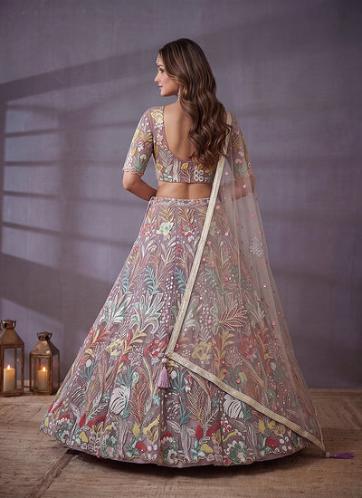Shop Lavender Lehenga Choli For Sangeet In USA