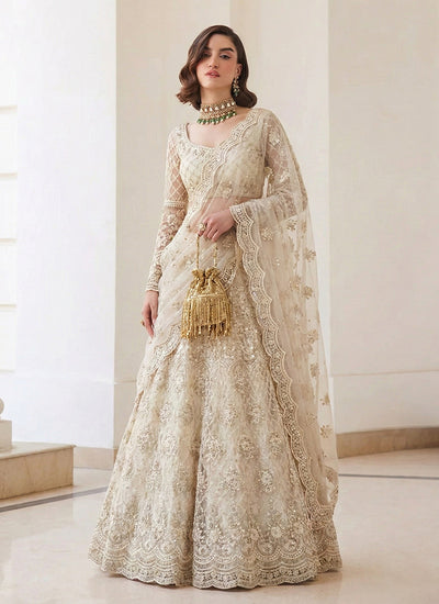 Shop Ivory White Lehenga Choli In USA