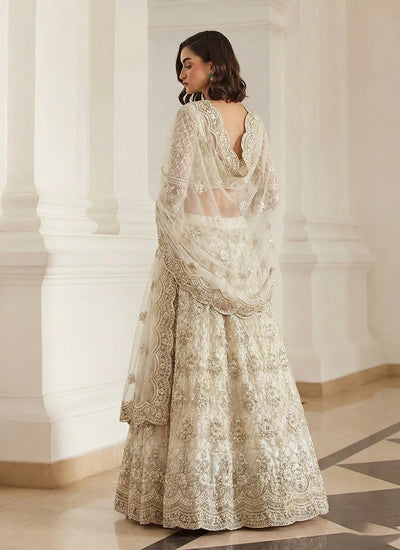 Buy Ivory White Lehenga Choli For festival