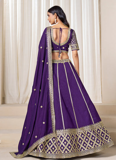 Buy Purple Lahenda Choli for Weddings - Hatkay