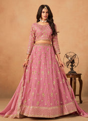 Rose Pink Tradition Lehenga Choli