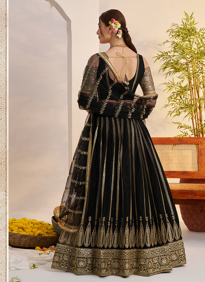 Buy Black Lehenga Choli In Canada