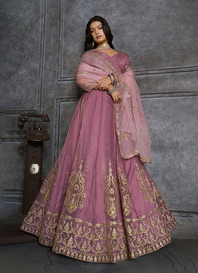 Lavender Wedding Lengha Choli