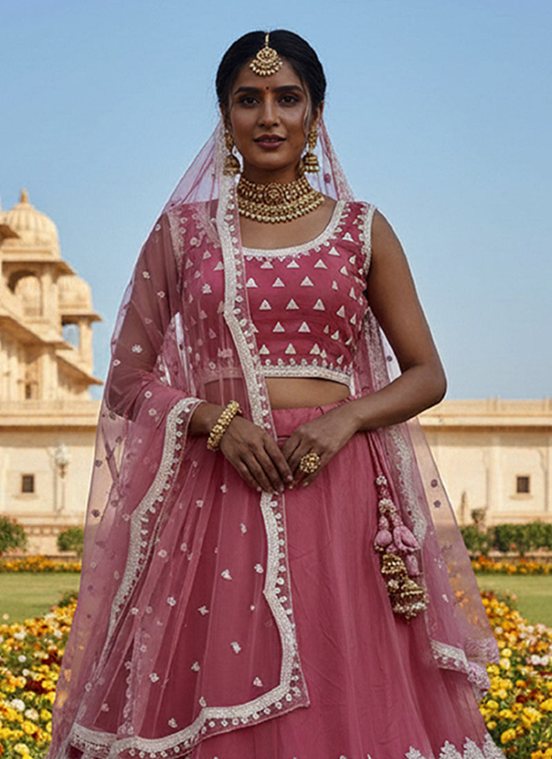 Buy Rose Pink Lehenga Choli In Canada