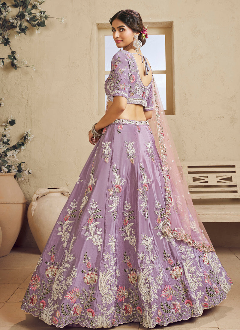 Lavender Lehenga Choli For Women