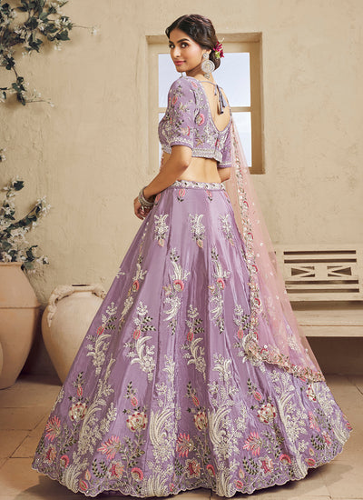 Lavender Lehenga Choli For Women