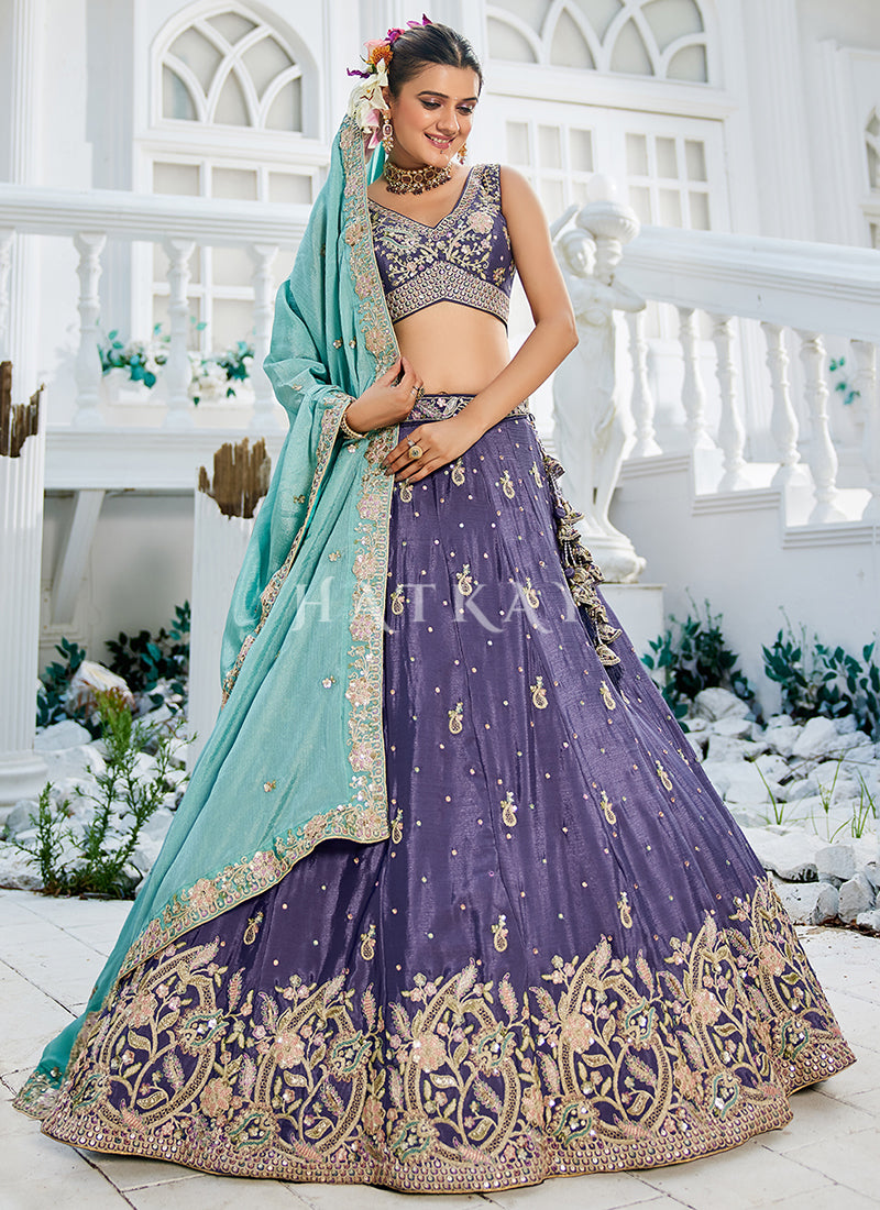 Buy Purple Designer Lehenga