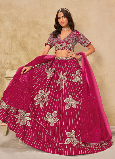 Shop Magenta Lehenga Choli Online