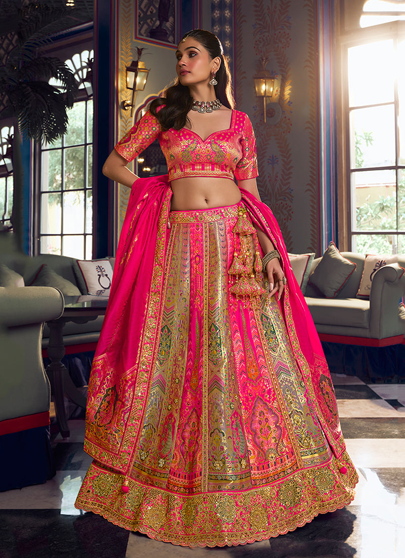 Designer Hot Pink Lehenga Choli
