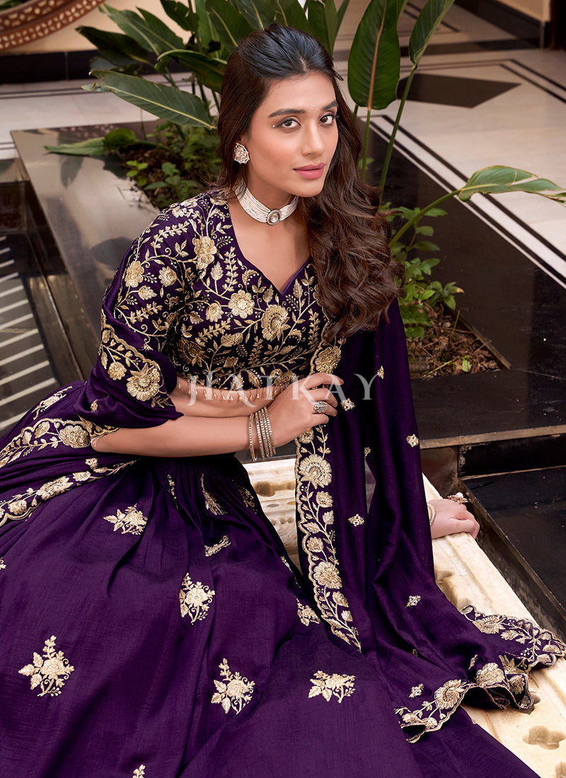 Purple Bollywood Lehenga Choli