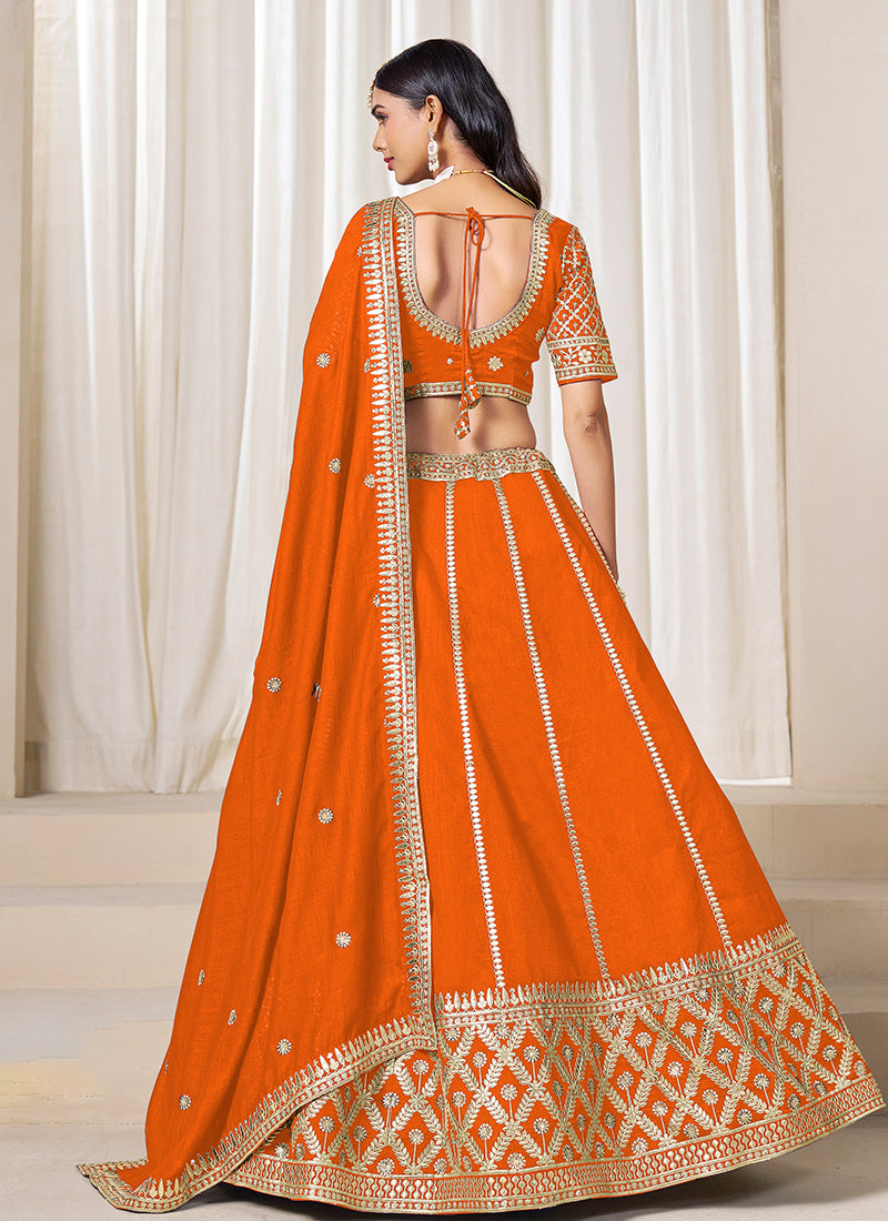 Orange Lehenga Choli