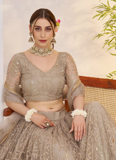 Shop Grey Women Lehenga Choli Collection