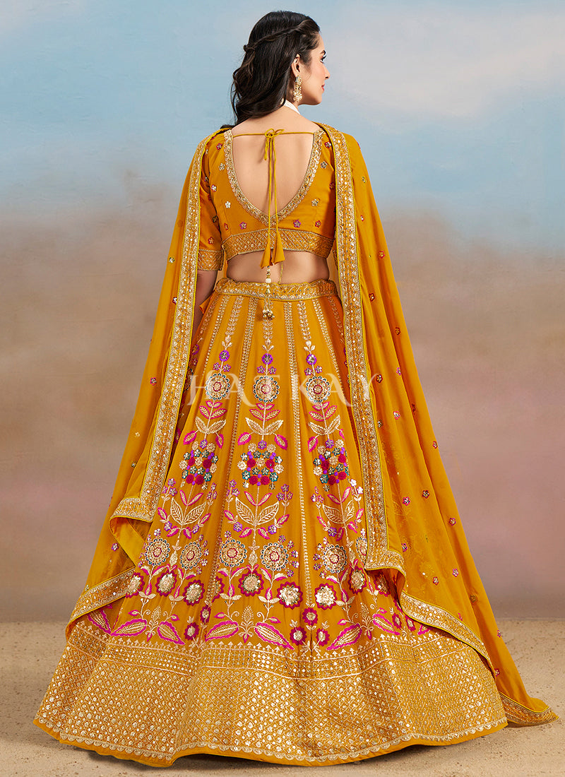 Yellow Bridal Lehenga Choli