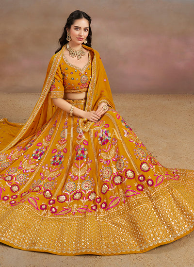 Yellow Traditiional Lehenga Choli