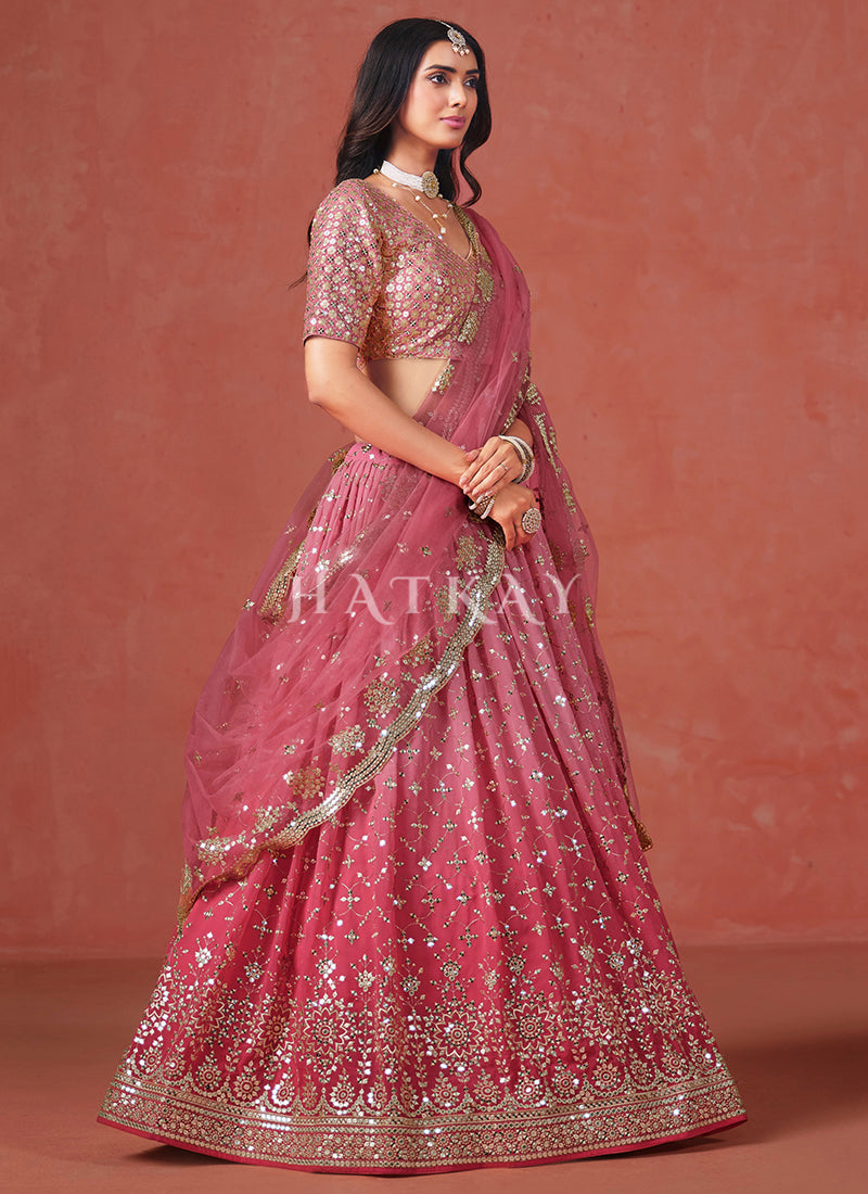 Peach Lehenga Choli