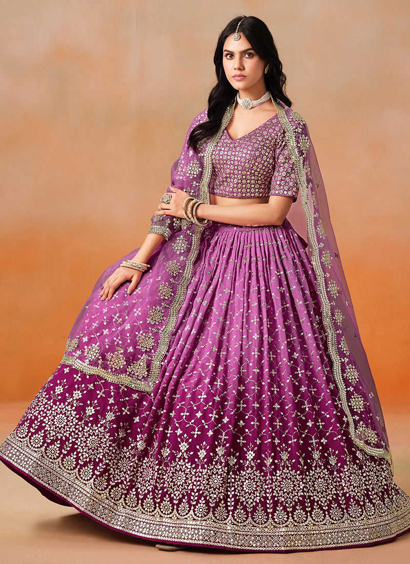 Magenta Bridal Lehenga Choli