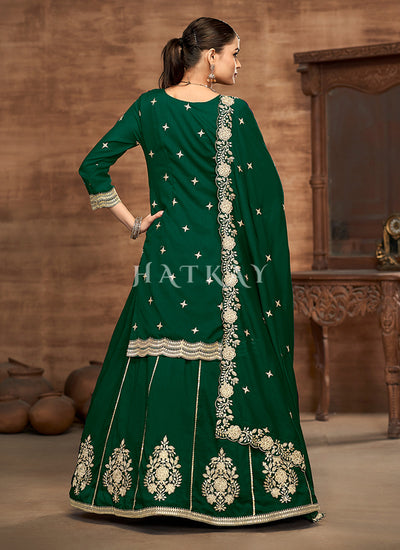 Buy Green Lehenga Kurti