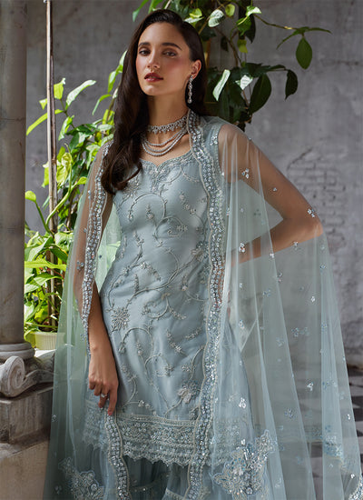 Shop Latest Blue Sharara Suits And Dresses Online
