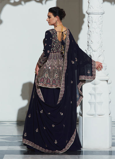 Shop Midnight Navy Lehenga Set Online