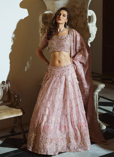 Buy Rose Pink Lengha Set Online