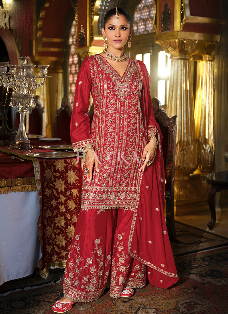 Buy Wedding Red Suit Online