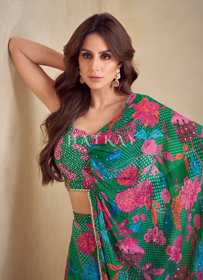 Green Indo Western Outfits